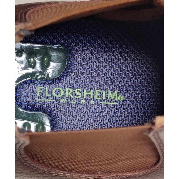 Florsheim Loedin Size 11.5D Brown Leather Work Boots Steel Toe New In Box Chukka - Picture 7 of 11